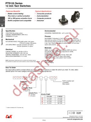 PTS125SM43 LFS datasheet  